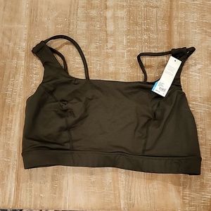 NEW Livi Active Strappy Back Low Impact Sports Bra 18 Plus Olive Green NWT